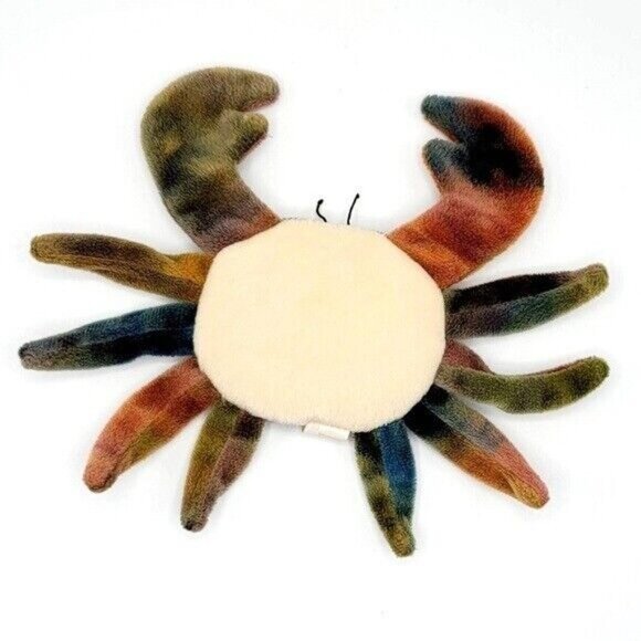 Ty Beanie Babies Claude Crab Plush Brown Green 7.5" Tie Dye Crustacean Vintage - Picture 4 of 7